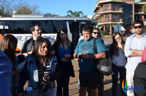 Periodistas de Montevideo en su llegada a Salto