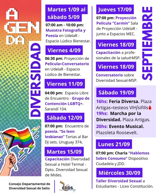Agenda de la Diversidad Setiembre